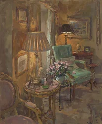 La table en marbre rose